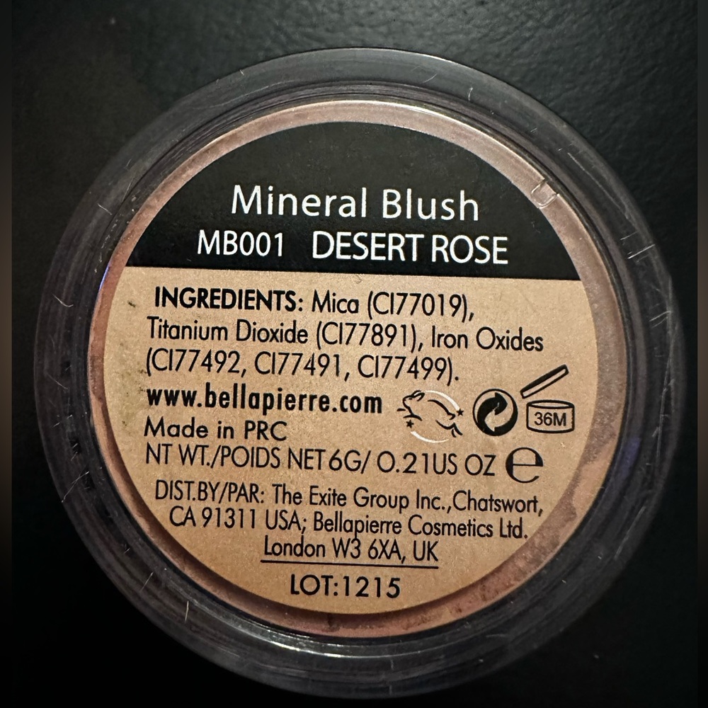 NEW bella pierre Cosmetics Desert Rose Mineral Blush
